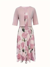 Violetta | Women’s Sophisticated Floral Maxi Dress With Cardigan