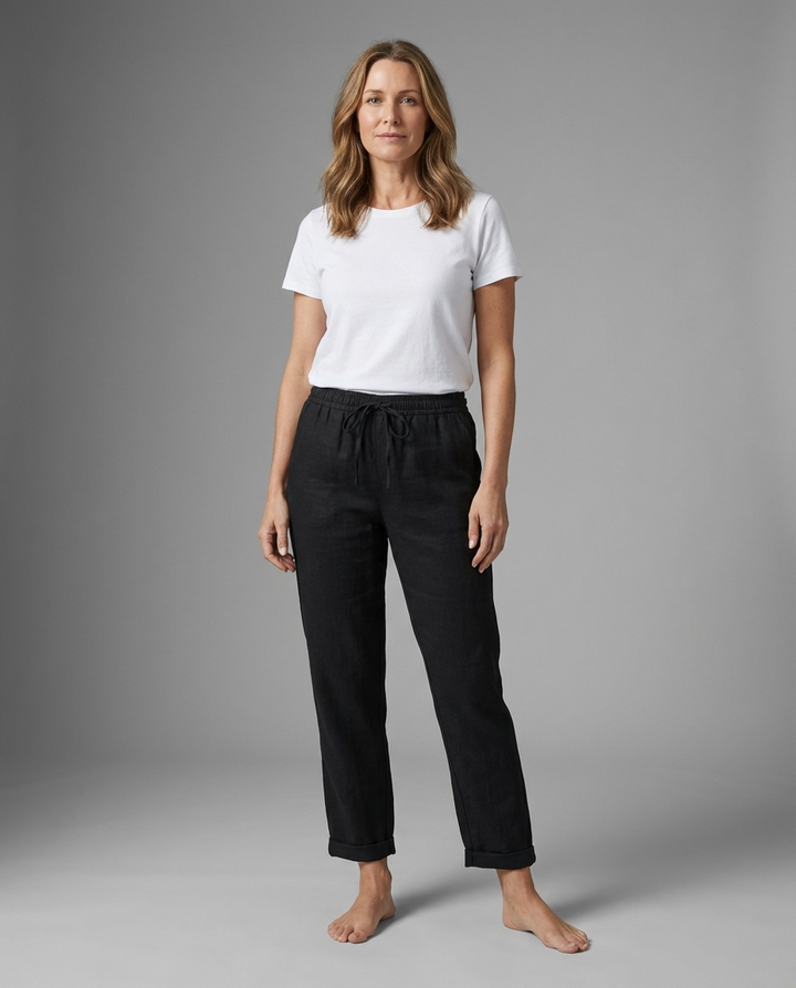 Xyrelune | Women’s Straight-Leg Drawstring Stretch Trousers