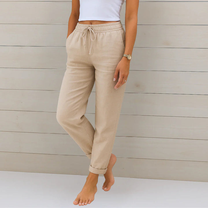 Xyrelune | Women’s Straight-Leg Drawstring Stretch Trousers