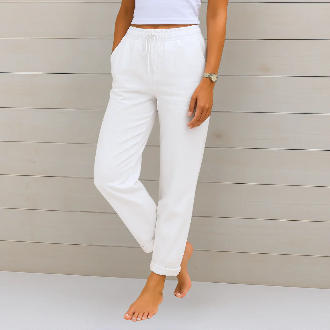 Xyrelune | Women’s Straight-Leg Drawstring Stretch Trousers