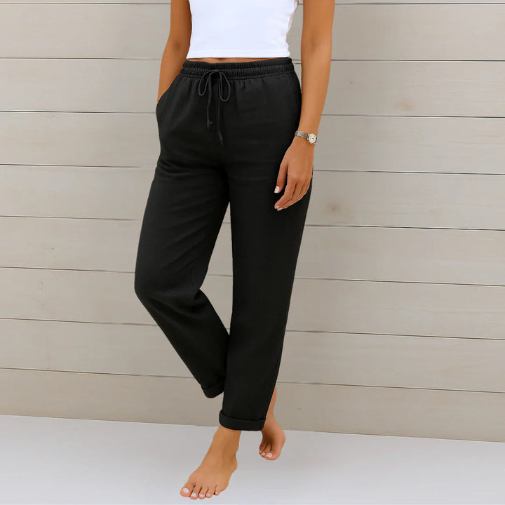 Xyrelune | Women’s Straight-Leg Drawstring Stretch Trousers
