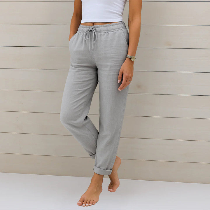 Xyrelune | Women’s Straight-Leg Drawstring Stretch Trousers