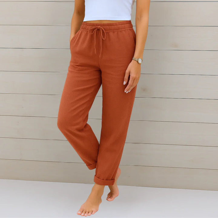 Xyrelune | Women’s Straight-Leg Drawstring Stretch Trousers