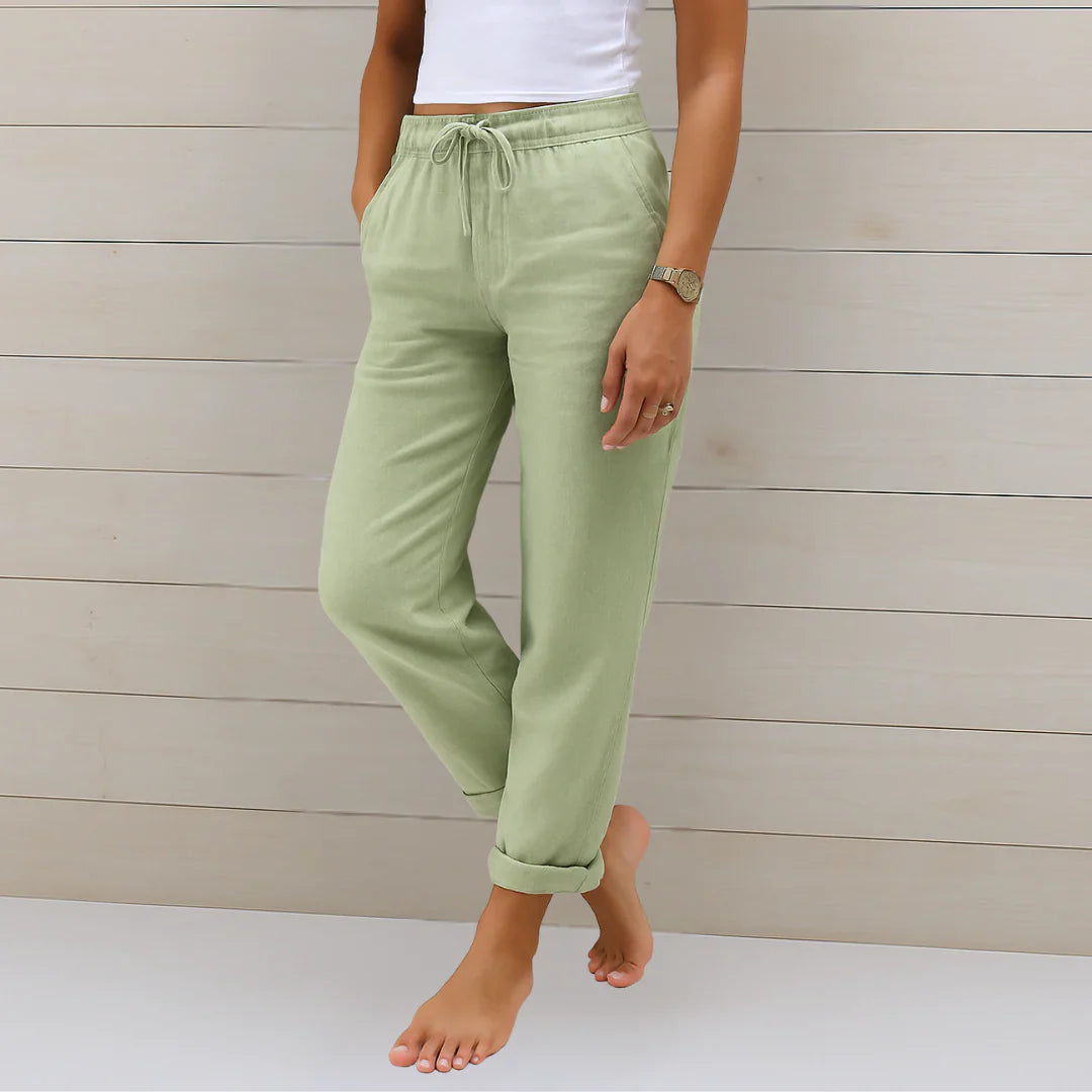 Xyrelune | Women’s Straight-Leg Drawstring Stretch Trousers