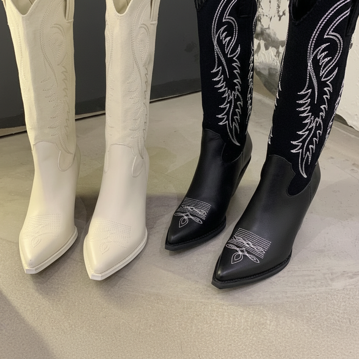 Tiana | Women's Elegant Knee High Cowboy Boots
